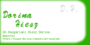 dorina hiesz business card